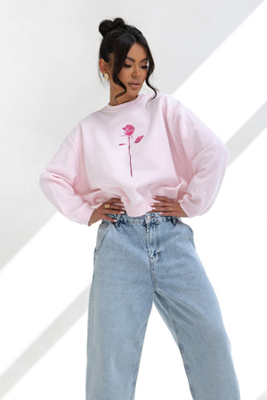 Bluza Rose pudrowy róż
