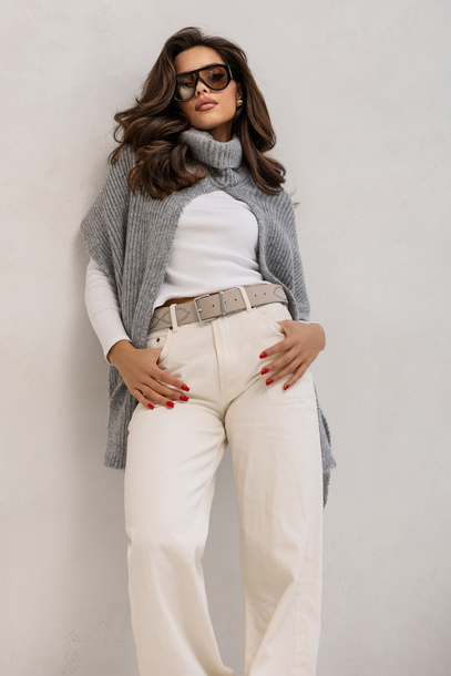 Komin z szalikiem Solenne szary