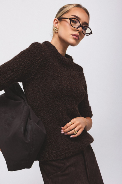 Sweter Cleo czekoladowy