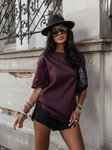 T-shirt Paloma bordowy