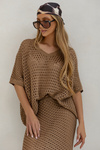 Sweter Mykonos jasny brąz