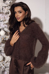 Sweter Vesper brązowy