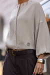 Sweter bomber Alex beżowy
