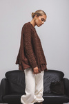 Sweter Flare brązowy