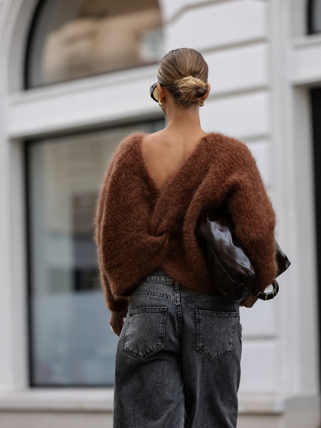 Sweter Premium Noor jasny brązowy