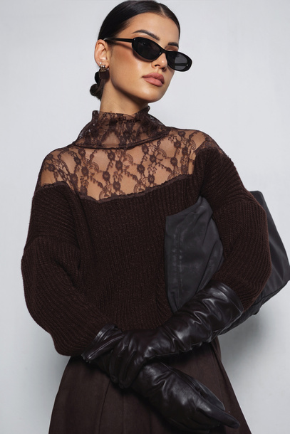 Sweter Brienne czekoladowy