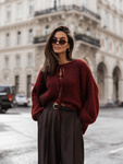 Sweter Premium Marceline bordowy 