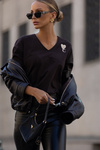 T-shirt Avenne czekoladowy