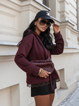 Bluza Velur bordowa