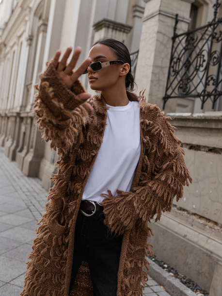 Sweter Verona ciemny karmelowy