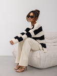 Sweter Fiona beżowo czarny