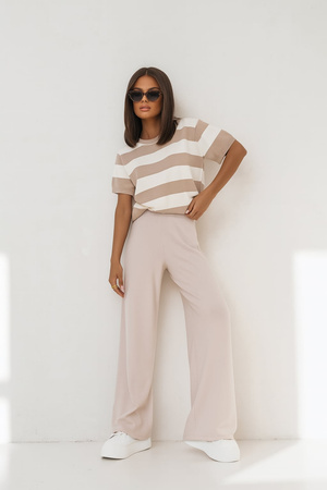 Sweter Lisboa biało-beżowy