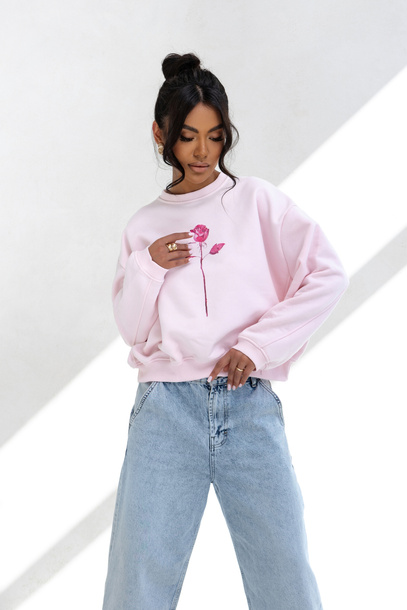 Bluza Rose pudrowy róż 