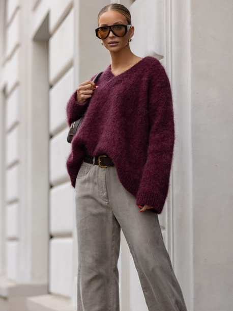 Sweter Premium Maeve bordowy