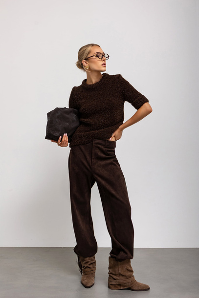 Sweter Cleo czekoladowy