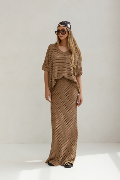 Sweter Mykonos jasny brąz