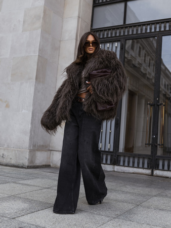 Futro Natalie jasny brąz