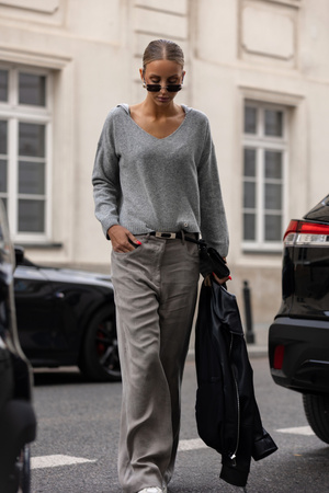 Sweter Riga szary