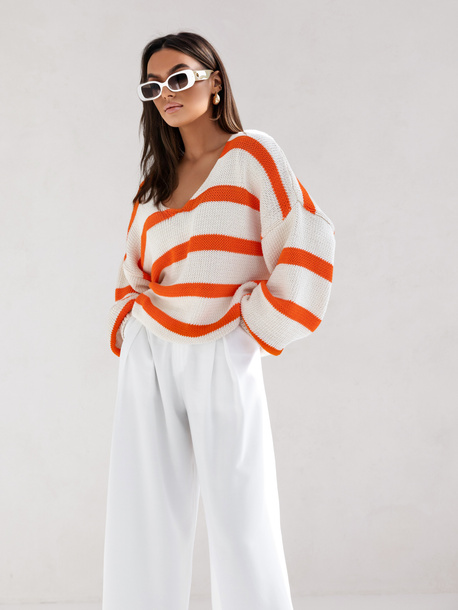 Sweter camy pomarańczowy