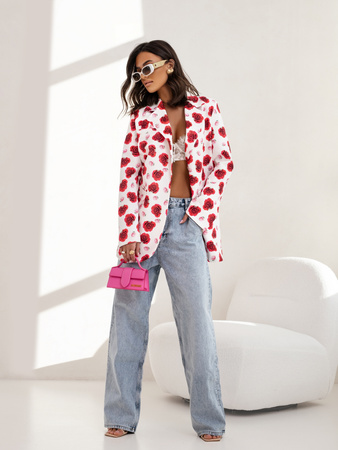 Marynarka Kylie czerowno kremowa