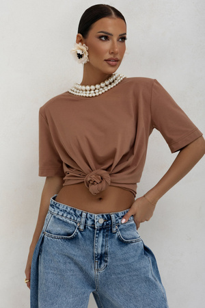 T-shirt Maggie brązowy