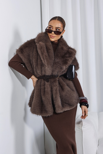 Kamizelka Inez jasny brąz