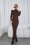 Sukienka Meryl brązowa