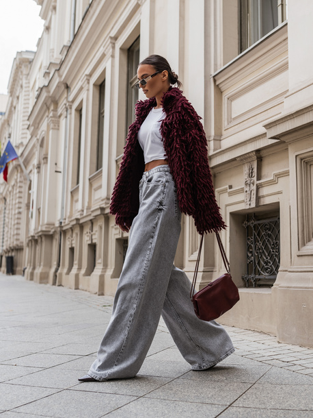 Sweter Corvella bordowy