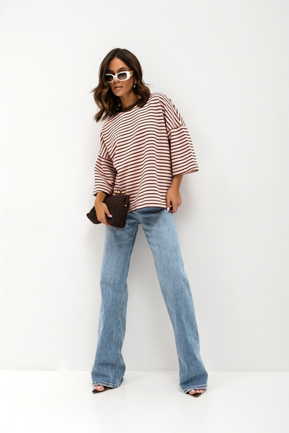 Bluza Ricky różowo brązowa