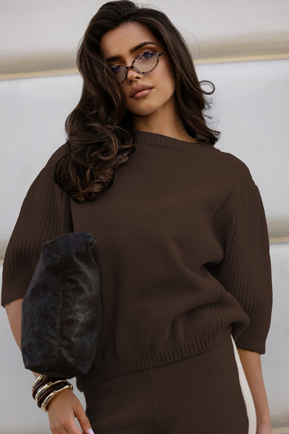Sweter Amira czekoladowy
