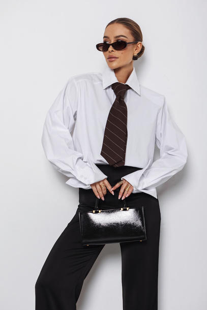 Koszula Mystelle biała prążek