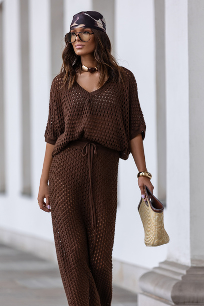 Sweter Mykonos brązowy