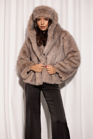 Futro Solvia beżowe