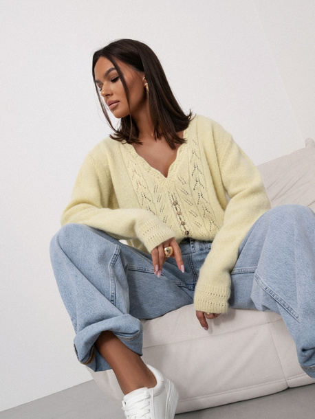 Sweter Premium Anwen żółty