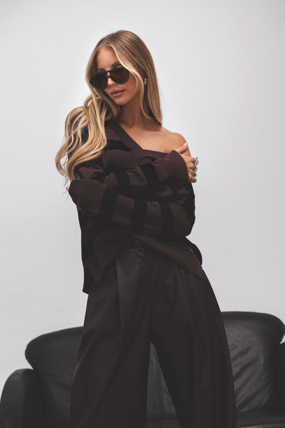 Sweter Sammy brązowy