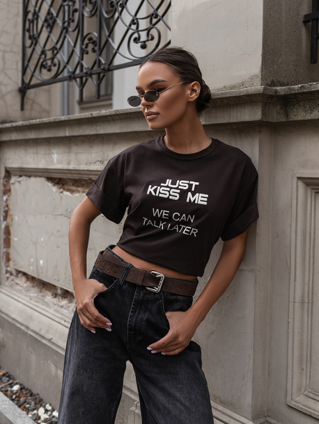 T-shirt Lomera brązowy