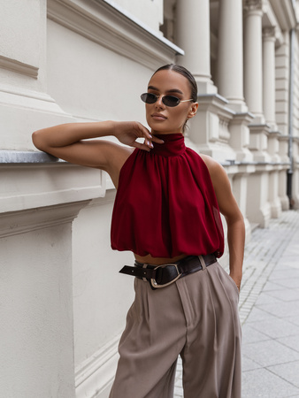 Bluzka Kyoto bordowa