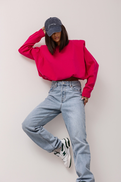 Sweter Malmo amarantowy
