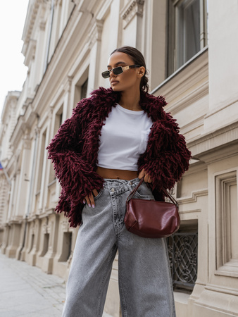 Sweter Corvella bordowy