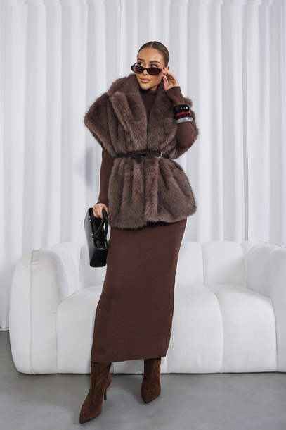 Kamizelka Inez jasny brąz