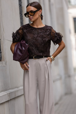 Bluzka Velina brązowa