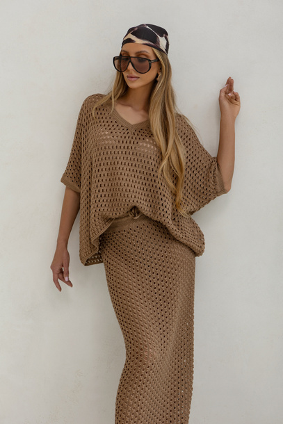 Sweter Mykonos jasny brąz
