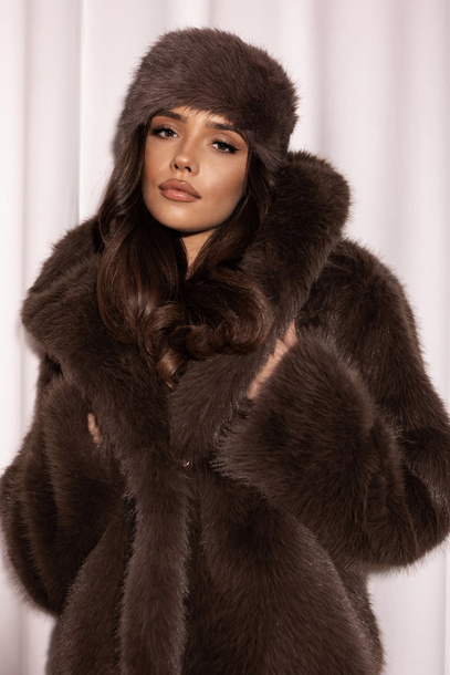 Futro Solvia czekoladowe