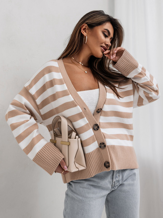 Sweter lola biało-beżowy