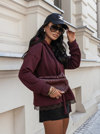 Bluza Velur bordowa