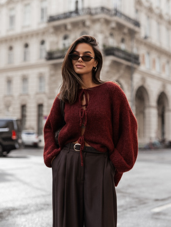 Sweter Premium Marceline bordowy