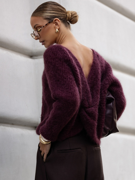Sweter Premium Noor bordowy