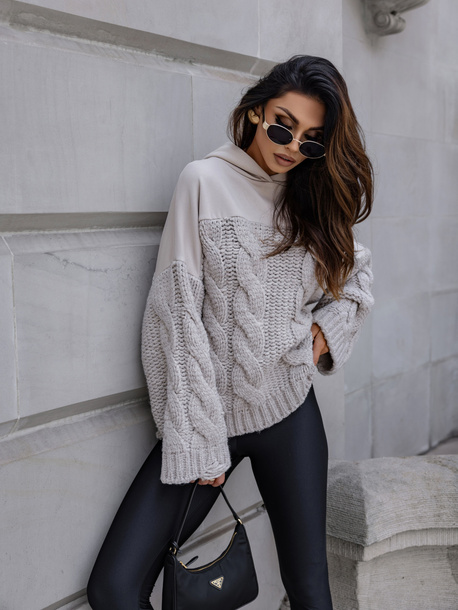 Sweter Celeste jasny szary