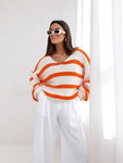 Sweter camy pomarańczowy