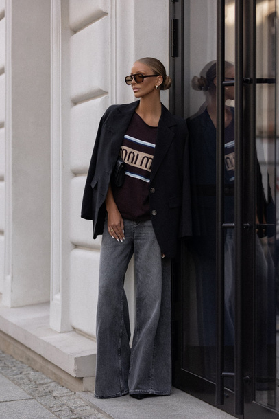 Sweter Aspen brązowy